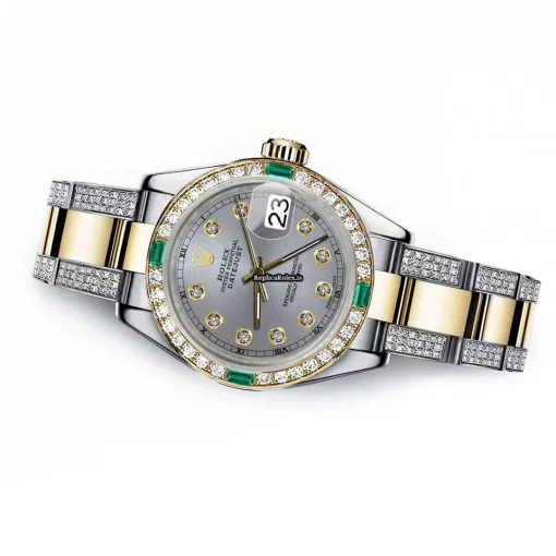 Amazing Replica Rolex Lady-datejust 68273 Automatic Movement 31mm Gold/steel Case Womens Watch - Image 2