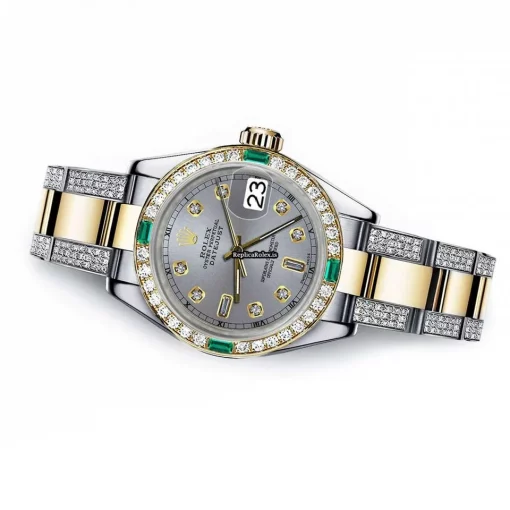 Amazing Copy Rolex Lady-datejust 68273 Automatic Movement 31mm Gold/steel Case Womens Watch - Image 2
