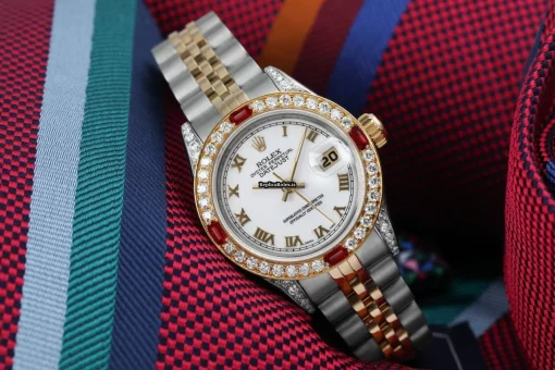Wholesale Fakes Rolex Lady-datejust 69173 Automatic Movement 26mm Gold/steel Case Womens Watch - Image 4