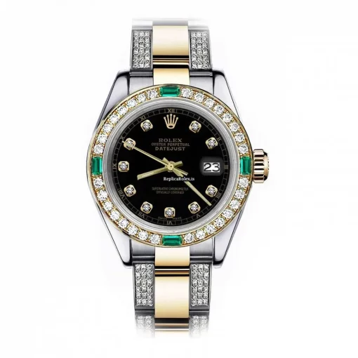 Neat Replica Rolex Lady-datejust 68273 Automatic Movement 31mm Gold/steel Case Womens Watch