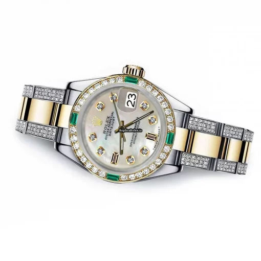 Terrific Fake Rolex Lady-datejust 68273 Automatic Movement 31mm Gold/steel Case Womens Watch - Image 2