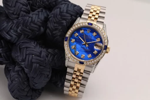 Design Fake Rolex Lady-datejust 68273 Automatic Movement 31mm Gold/steel Case Womens Watch - Image 6