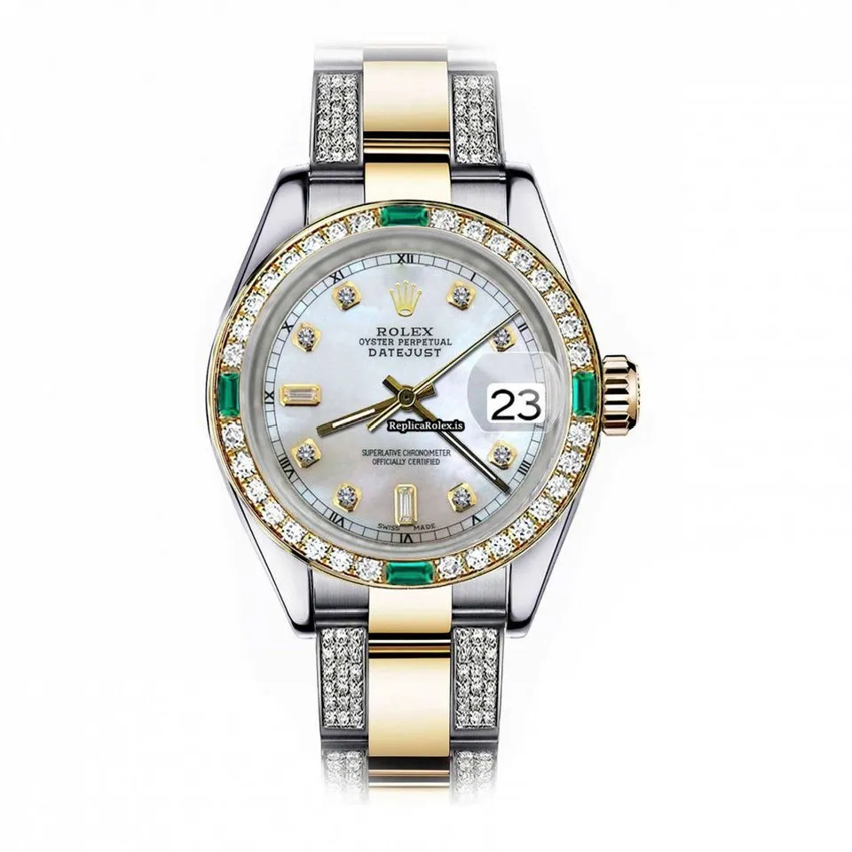Terrific Replica Rolex Lady-datejust 68273 Automatic Movement 31mm Gold/steel Case Womens Watch