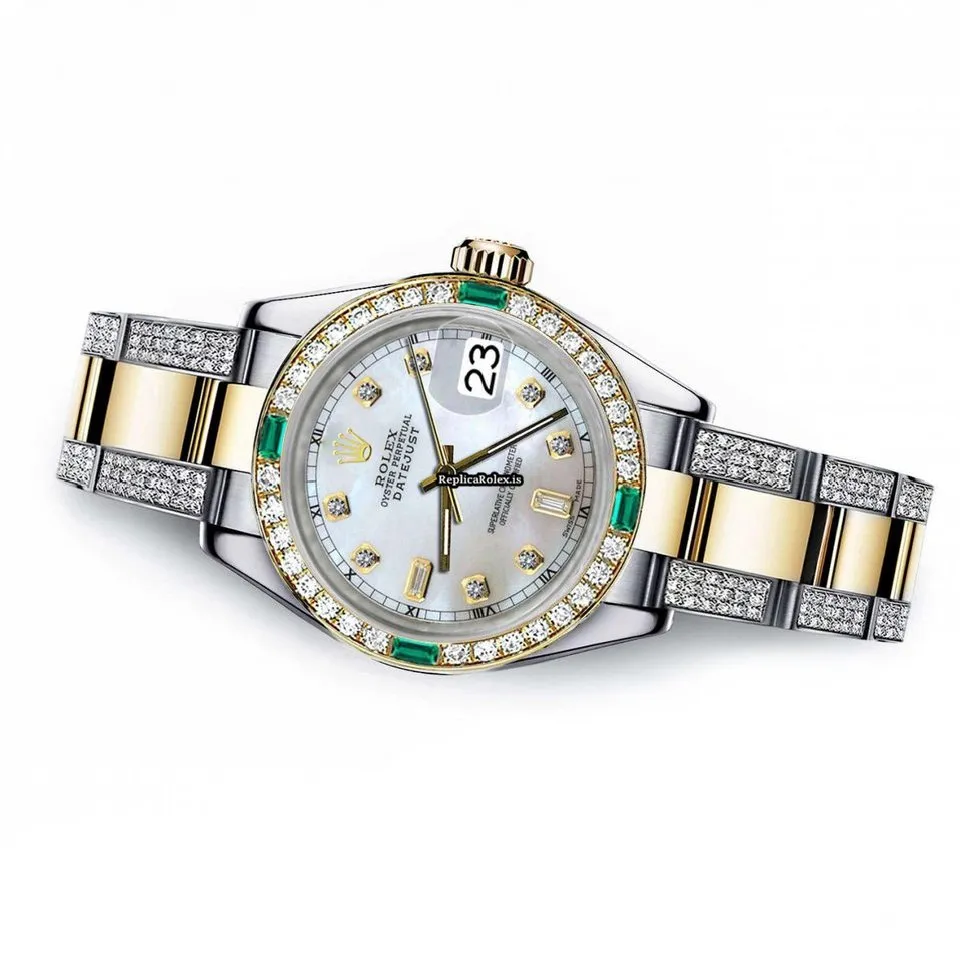 Terrific Replica Rolex Lady-datejust 68273 Automatic Movement 31mm Gold/steel Case Womens Watch - Image 2