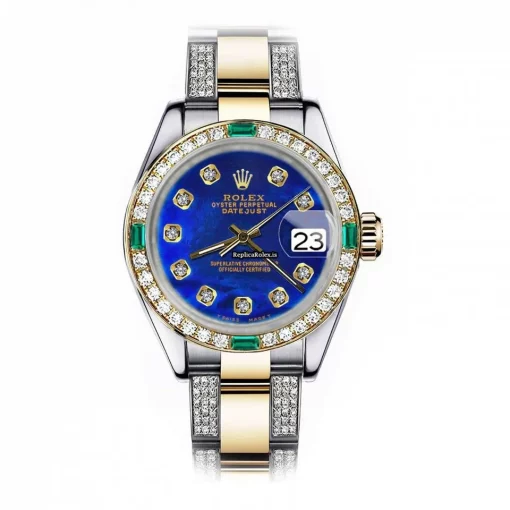 Beautiful Fake Rolex Lady-datejust 68273 Automatic Movement 31mm Gold/steel Case Womens Watch