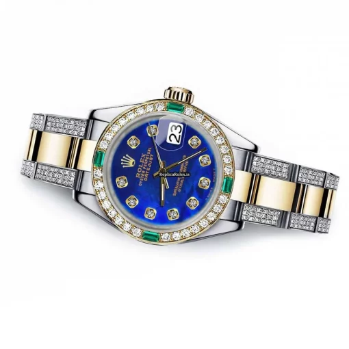 Beautiful Fake Rolex Lady-datejust 68273 Automatic Movement 31mm Gold/steel Case Womens Watch - Image 2