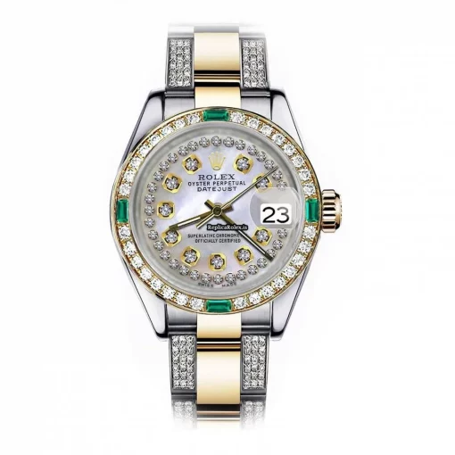 Awesome Replica Rolex Lady-datejust 68273 Automatic Movement 31mm Gold/steel Case Womens Watch