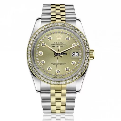 Epic Fakes Rolex Lady-datejust 68274 Automatic Movement 31mm Gold/steel Case Womens Watch