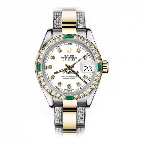 Popular Replica Rolex Lady-datejust 68273 Automatic Movement 31mm Gold/steel Case Womens Watch