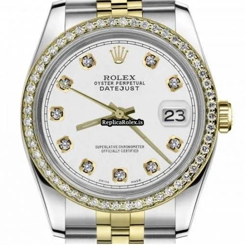 Neat Fake Rolex Lady-datejust 68274 Automatic Movement 31mm Gold/steel Case Womens Watch - Image 2