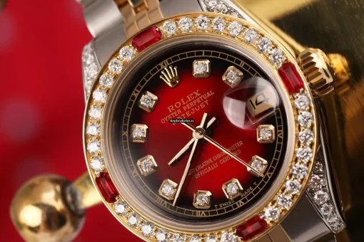 Suitable Replica Rolex Lady-datejust 69173 Automatic Movement 26mm Gold/steel Case Womens Watch