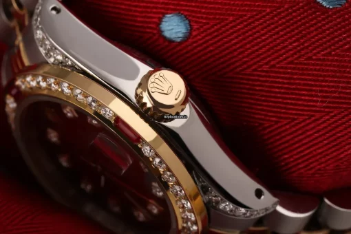 Suitable Replica Rolex Lady-datejust 69173 Automatic Movement 26mm Gold/steel Case Womens Watch - Image 2
