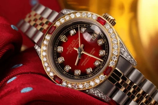 Suitable Replica Rolex Lady-datejust 69173 Automatic Movement 26mm Gold/steel Case Womens Watch - Image 3