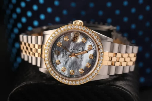 High-end Fake Rolex Lady-datejust 68274 Automatic Movement 31mm Gold/steel Case Womens Watch - Image 2