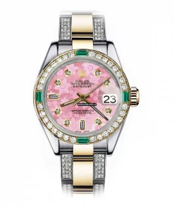 Defect Replica Rolex Lady-datejust 68273 Automatic Movement 31mm Gold/steel Case Womens Watch