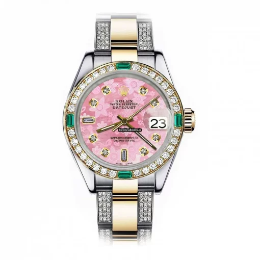 Defect Replica Rolex Lady-datejust 68273 Automatic Movement 31mm Gold/steel Case Womens Watch