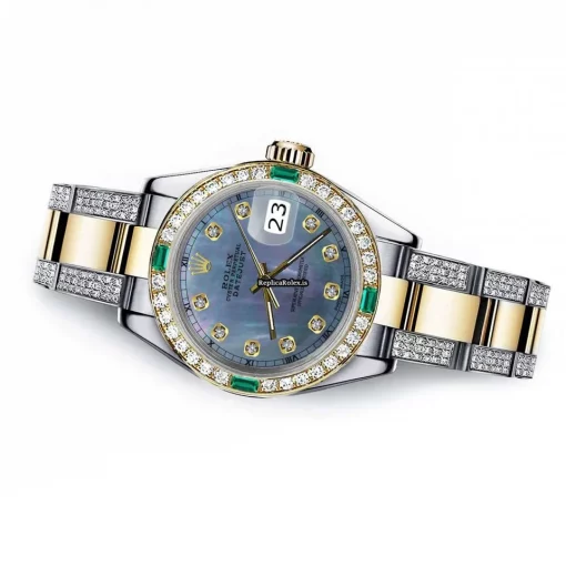 Design Replica Rolex Lady-datejust 68273 Automatic Movement 31mm Gold/steel Case Womens Watch - Image 2