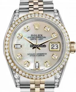 Epic Fake Rolex Lady-datejust 69173 Automatic Movement 26mm Gold/steel Case Womens Watch