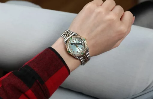 Lovely Replica Rolex Lady-datejust 68273 Automatic Movement 31mm Gold/steel Case Womens Watch - Image 4