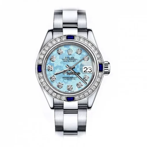 High-end Replica Rolex Oyster Perpetual Lady Date 69160 Automatic Movement 26mm Steel Case Womens Watch