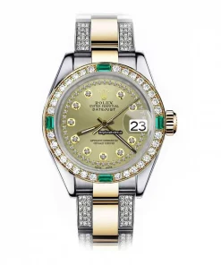 Amazing Fake Rolex Lady-datejust 68273 Automatic Movement 31mm Gold/steel Case Womens Watch