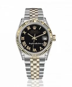 Fine Replicas Rolex Lady-datejust 68274 Automatic Movement 31mm Gold/steel Case Womens Watch