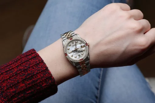 Distinctive Replica Rolex Lady-datejust 69173 Automatic Movement 31mm Gold/steel Case Womens Watch - Image 6