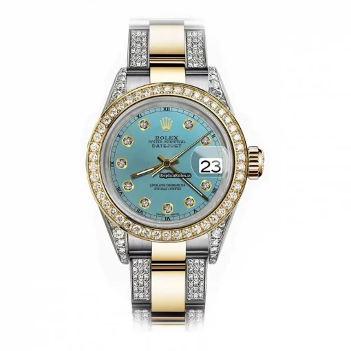 Incredible Fake Rolex Lady-datejust 69173 Automatic Movement 26mm Gold/steel Case Womens Watch