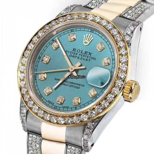 Incredible Fake Rolex Lady-datejust 69173 Automatic Movement 26mm Gold/steel Case Womens Watch - Image 2
