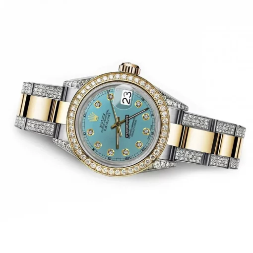 Incredible Fake Rolex Lady-datejust 69173 Automatic Movement 26mm Gold/steel Case Womens Watch - Image 4