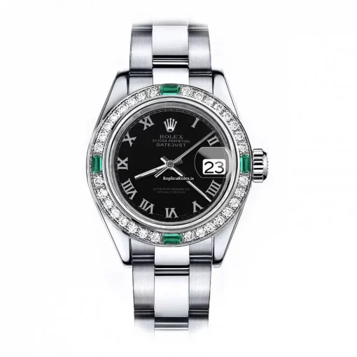 Attractive Copies Rolex Oyster Perpetual Lady Date 69160 Automatic Movement 26mm Steel Case Womens Watch