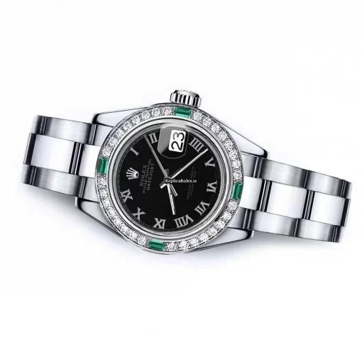 Attractive Copies Rolex Oyster Perpetual Lady Date 69160 Automatic Movement 26mm Steel Case Womens Watch - Image 2