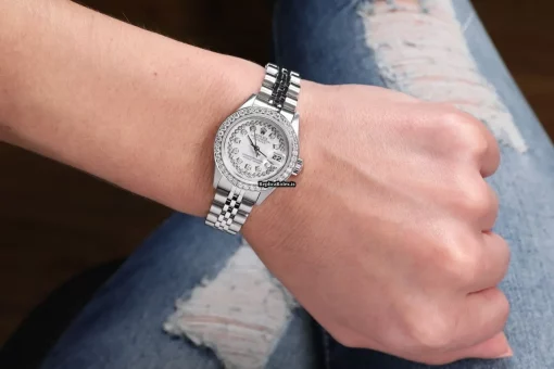 Incredible Fake Rolex Lady-datejust 69174 Automatic Movement 26mm Steel Case Womens Watch - Image 9