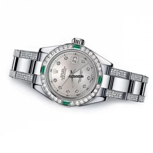 Fine Fake Rolex Lady-datejust 68274 Automatic Movement 31mm Steel Case Womens Watch - Image 2