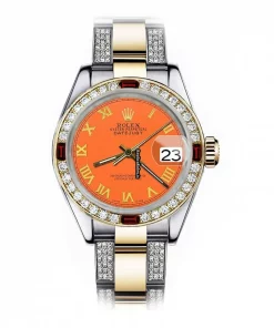 Unique Clone Rolex Lady-datejust 69173 Automatic Movement 26mm Gold/steel Case Womens Watch