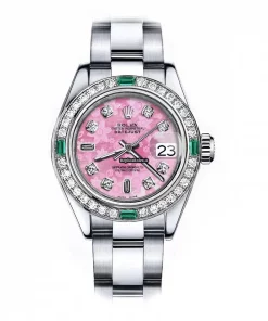 Great Replicas Rolex Oyster Perpetual Lady Date 69160 Automatic Movement 26mm Steel Case Womens Watch