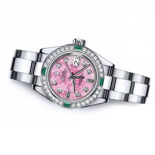 Great Replicas Rolex Oyster Perpetual Lady Date 69160 Automatic Movement 26mm Steel Case Womens Watch - Image 2