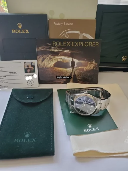 Distinctive Fake Rolex Explorer 214270 Caliber 3132 Automatic Movement 39mm Steel Case Mens/unisex Watch - Image 2