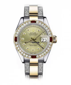 Well Made Knockoff Rolex Datejust 16013 Automatic Movement 36mm Gold/steel Case Mens/unisex Watch