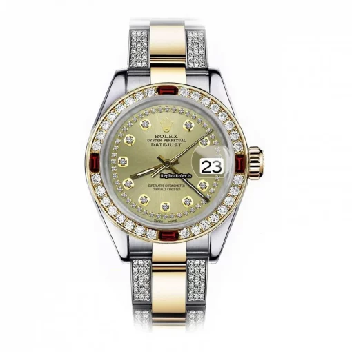 Well Made Knockoff Rolex Datejust 16013 Automatic Movement 36mm Gold/steel Case Mens/unisex Watch