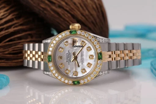 Pleasing Fake Rolex Lady-datejust 69173 Automatic Movement 26mm Gold/steel Case Womens Watch - Image 5