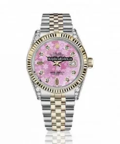 Trustworthy Replica Rolex Lady-datejust 68274 Automatic Movement 31mm Gold/steel Case Womens Watch