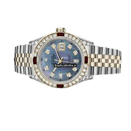 Aaa Fake Rolex Lady-datejust 69173 Automatic Movement 26mm Gold/steel Case Womens Watch