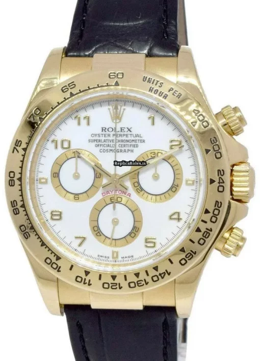 Durable Replica Rolex Daytona 116518 Automatic Movement 40mm Yellow Gold Case Watch