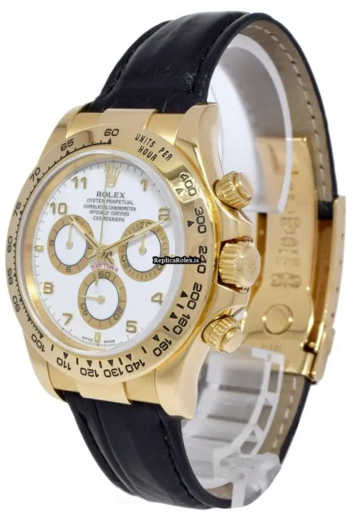Durable Replica Rolex Daytona 116518 Automatic Movement 40mm Yellow Gold Case Watch - Image 3