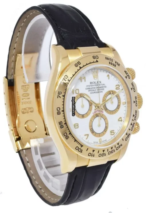 Durable Replica Rolex Daytona 116518 Automatic Movement 40mm Yellow Gold Case Watch - Image 4