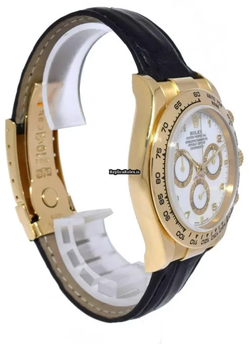 Durable Replica Rolex Daytona 116518 Automatic Movement 40mm Yellow Gold Case Watch - Image 5