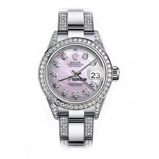 Fabulous Imitation Rolex Lady-datejust 68274 Automatic Movement 31mm Steel Case Womens Watch - Image 4