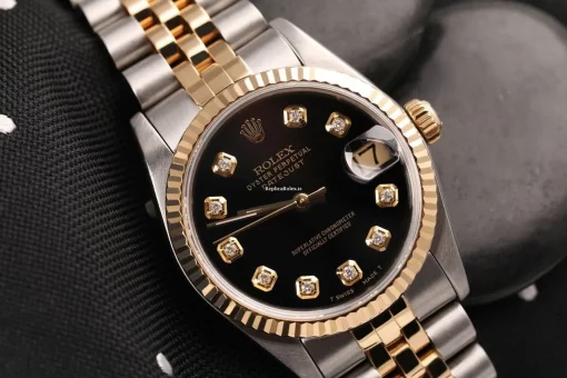 Defect Fake Rolex Lady-datejust 68273 Automatic Movement 31mm Gold/steel Case Womens Watch - Image 2