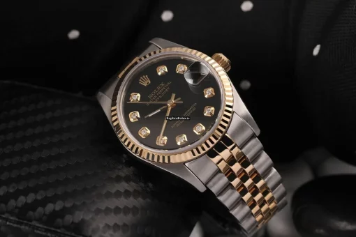 Defect Fake Rolex Lady-datejust 68273 Automatic Movement 31mm Gold/steel Case Womens Watch - Image 4